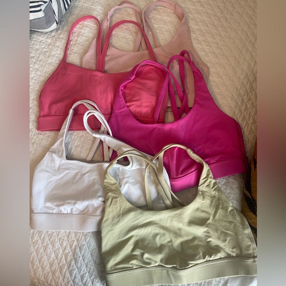 lululemon sports bras bundle - size 4 - like new